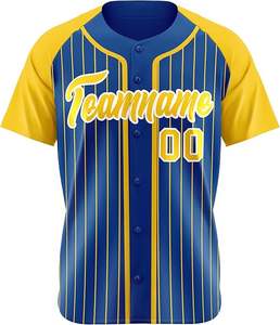 Vente en gros OEM Maillot de baseball personnalisé pour homme adulte respirant à séchage rapide polyester imprimé par sublimation - Product Image 4