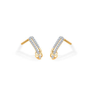 Boucles d'oreilles Liora Trail Gold Diamond Hoops & Huggies - Product Image 3