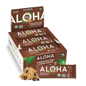 Barras de Proteína Vegetal Orgánica ALOHA (Sabor a Galleta con Chispas de Chocolate, Paquete de 12) - Product Image 4