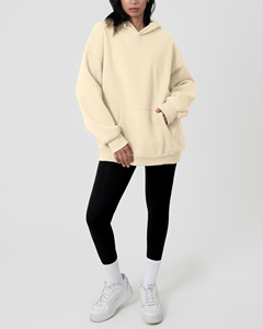 Prix d'usine, sweat-shirts d'hiver en polaire de polyester tricoté pour femmes, personnalisés, avec badge imprimé, broderie, pull décontracté écologique, devant - Product Image 3