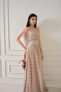 Robes de soirée luxueuses pour femmes ZUKA LACE EFFET Écharpe ROBE LONGUE Sans manches WhiteAnt Marque Femmes Maxi Robes élégantes - Product Image 5