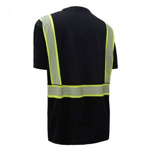 T-shirts de travail haute visibilité pour hommes, manches courtes, construction, sécurité personnelle, bande réfléchissante haute visibilité, t-shirts haute visibilité à vendre - Product Image 6