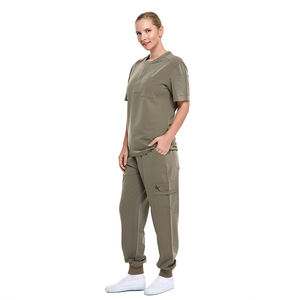 Tenues médicales personnalisées : Ensemble de pantalons de travail unisexe à jambes larges, haute qualité, imperméables, en Spandex, avec détection d'aiguilles - Product Image 4