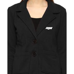 เสื้อเบลเซอร์ผ้าวูลคอวีมีกระดุมสำหรับผู้หญิงใส่ในออฟฟิศฤดูใบไม้ร่วงฤดูหนาว - Product Image 4