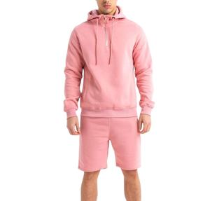 Ensembles de survêtements en coton de haute qualité personnalisés, streetwear, ensembles surdimensionnés, patchwork, impression 3D en relief, sweats à capuche et shorts pour hommes - Product Image 5