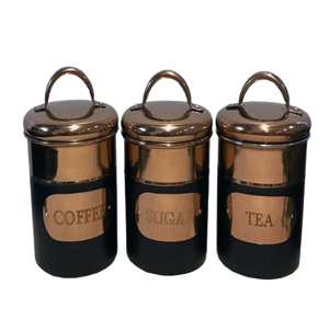 Botes de Metal de acero inoxidable hechos a mano con acabado de cobre decorativo hermético para almacenamiento de alimentos y uso en la cocina del restaurante - Product Image 6