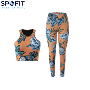 Ensemble de yoga sublimé léger pour femme à prix abordable – Tenue de sport 2 pièces respirante et à séchage rapide pour la gym et le fitness - Product Image 3