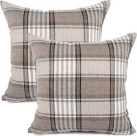 Taies d'oreiller et housses de coussin en jacquard tissé teint en fil 100 % coton, écologiques, jetables, toutes saisons, bicolores, à texture mixte, unies