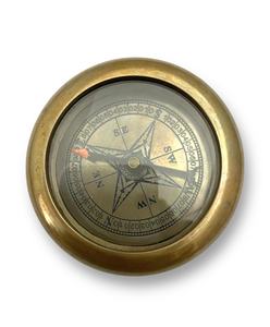 Compas en laiton et verre décoratif, accessoire de bureau polyvalent de style nautique, alliant élégance et fonctionnalité, décoration parfaite - Product Image 2