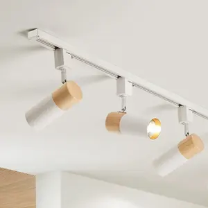 Lámpara de Riel LED Moderna MarthaTimber, Base GU10, Cuerpo de Aluminio y PC, con Instalación Magnética para Oficina, 220V/48V - Product Image 5