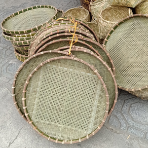Handmade Vietnamese Bamboo <b>Basket</b> Tray for Fruit <b>Display</b> - Product Image 5