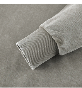 Venta al por mayor de algodón mezclado Heavyweight 425G Duty Sudadera con capucha Washed Men's Sweatshirt Oversized Men's Hoodies - Product Image 4