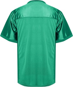 Maillot d'entraînement de football américain personnalisé en maille polyester à manches courtes, respirant, séchage rapide, antibactérien, anti-UV, grandes tailles, OEM - Product Image 2