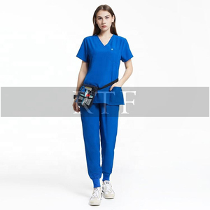 ชุดสครับทางการแพทย์ผ้าสแปนเด็กซ์เนื้อนุ่มปรับแต่งได้สำหรับผู้หญิงเครื่องแบบพยาบาลเฉพาะบุคคลสำหรับฤดูใบไม้ร่วงขนาดพิเศษ - Product Image 6