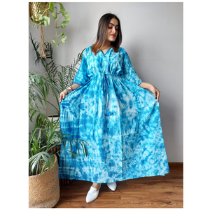ชุดคาฟตันทำจากผ้าฝ้ายน้ำหนักเบาออกแบบได้ตามต้องการสไตล์โบฮีเมียนคอวีและย้อมสีเหมาะสำหรับลูกค้าบูติกและผู้ค้าปลีกเสื้อผ้า - Product Image 1