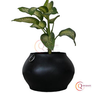 Elegante maceta negra tejida a mano, arreglo floral para interiores, escaparate, todo el lugar, venta completa, jarrón de suelo, decoración de uso - Product Image 6