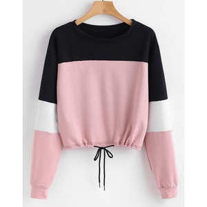 Sudaderas con capucha cortas con estilo de Color púrpura para mujer de tendencia superior de calidad superior disponibles en sudaderas con capucha y sudaderas de diseño personalizado para mujer - Product Image 5