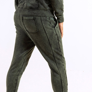 Ensemble de pantalons de survêtement à capuche pour hommes de qualité supérieure survêtements délavés à l'acide avec logo personnalisé avec pierre surdimensionnée grande taille pour l'hiver - Product Image 6