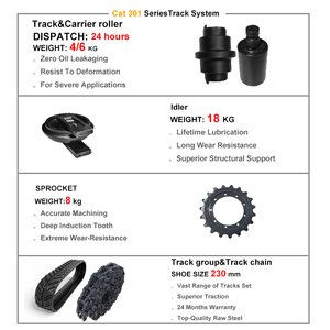 CAT 301.5 CAT301.6 CAT301.8C CAT301.8 CAT301.8C Mini Excavator Undercarriage Parts Front <span class=keywords><strong>Idler</strong></span> untuk <span class=keywords><strong>Caterpillar</strong></span> - Product Image 2
