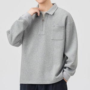 Camisa Polo para Hombre, Otoño, Nueva, Manga Larga, Cuello Solapa, Sudadera, Ropa Exterior, Estilo Casual de Negocios, Holgada - Product Image 2