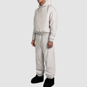 Último chándal en blanco 100% algodón estilo jungla chándal para hombres Custom Tech Fleece Heavyweight pantalones de chándal y conjunto de Sudadera con capucha - Product Image 2