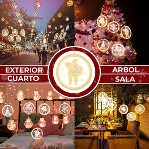 Ensemble de 5 lampes LED USB à thème de Noël, transparentes, pour intérieur et extérieur, équipement d'éclairage en plastique - Product Image 1