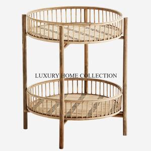 Feuille Concevant La Main Unique Centre Table Basse Verre et Rotin Décoratif Restaurant et Hôtels Centre Table À Vendre - Product Image 2