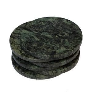 Sous-verres en cristal de haute qualité, cadeau, fabrication artisanale, sous-verres en marbre vert pour boissons, pierre naturelle, guérison, grossiste - Product Image 5