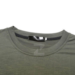 T-shirts pour hommes été 2025, dernier design, 100% coton, respirant, écologique, uni, haute qualité, logo personnalisé, vente en gros personnalisée - Product Image 4