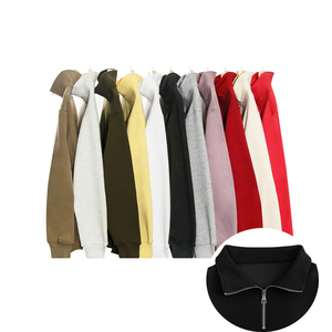 Sweat à capuche à fermeture éclair quart de tour personnalisé 500 g/m² avec logo et étiquettes - Product Image 1