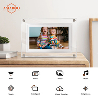 Cadre photo numérique intelligent en acrylique 7 pouces avec Wi-Fi, horloge et lecteur MP3, vidéo Full HD, mémoire 32 Go - Vente en gros usine