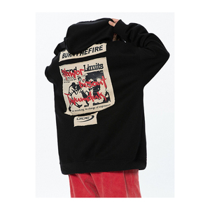 ขายส่ง streetwear เฮฟวี่เวทเสื้อกันหนาวหมวกขนาดใหญ่ไม่มีเชือกล้างวินเทจกรดล้างบุรุษเสื้อฮู้ด - Product Image 2