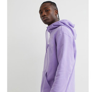 Sudadera con capucha corta para hombre, 100% algodón, corte holgado, hombros caídos, con media cremallera, logotipo personalizado, OEM, estilo urbano, venta al por mayor - Product Image 3