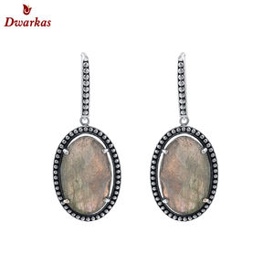 925 Sterling Silver Dangler Drop Earring Fine Jewelry with Natural Labradorite Gemstone Trendy Style for Weddings Parties Gifts - Product Image 2
