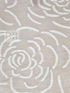 Haute Qualité Blanc Beige Rose Laine Tapis Tufté À La Main Moderne Haut-Bas Pile Tapis pour Salon Chambre Hall - Product Image 3