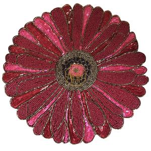 Manteles individuales con cuentas Ajuste de mesa Alfombrilla bordada de algodón redonda Artesanía hecha a mano Fábrica Exportador directo Proveedor mayorista a granel - Product Image 2