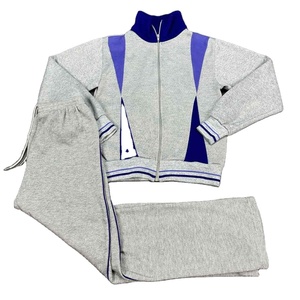 Vintage tracksuits <b>set</b> cut and <b>sew</b> panel tracksuits full zipper jactets and trousers wholesale prize custom logo embroidered - Product Image 1