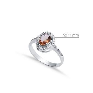 แหวนเงินซัลทานไนต์ทรงรีที่เรียบง่ายเครื่องประดับสำหรับผู้หญิงแบบบาแกตต์ทำด้วยมือสไตล์ตุรกี925เครื่องประดับเงินสเตอร์ลิง - Product Image 2