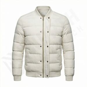 Veste matelassée à capuche d'hiver sur mesure pour homme, col montant, décontractée, écologique, respirante, de haute qualité, rembourrée, thermique, pour la neige - Product Image 1