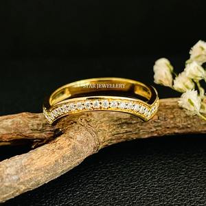 Anillo de oro macizo de 14K con diamantes naturales. - Product Image 3