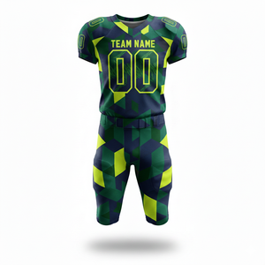 Conjunto de Uniforme de Fútbol Americano Personalizable, Camiseta y Pantalones Cortos, 100% Poliéster, Transpirable y Tallas Grandes, con Posición para Logotipo Frontal - Product Image 4