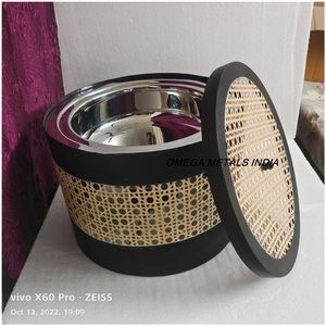 <b>Top</b> Selling Casserole With Black Designer Lid Polished Stainless Steel Base Bowl High Excellent Quality Arabic Hot Pot - Product Image 2