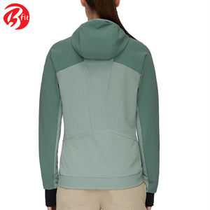 High Quality <b>Women's</b> Sportswear Breathable Water-Resistant Softshell Jacket <b>Side</b> Pockets Hood New Style XL Size Wholesale Supply - Product Image 4