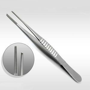 Pince à tissus Debakey professionnelle en acier inoxydable 6 pouces pince à épiler incurvée 15 cm Instruments chirurgicaux de précision Ce approuvé - Product Image 6