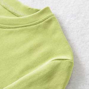 Camiseta de algodón de manga corta con cuello redondo para mujer de alta calidad Camiseta de verano de moda con logotipo bordado Jersey informal Patrón sólido - Product Image 5