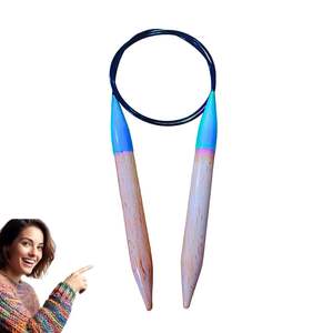 Aiguilles à tricoter circulaires artisanales pour des points sans effort, surface lisse, câble solide, pointes équilibrées pour des résultats professionnels - Product Image 5