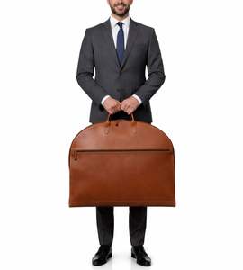 Bolsa de Ropa de Cuero Premium con Funda para Abrigo, Antiarrugas, para Viajes de Negocios, Equipaje de Mano - Product Image 5