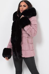 Blouson matelassé pour femme sur mesure, tendance, chaud pour l'hiver, épais, à capuche, manches longues, respirant, technique de tissage, uni, teinture unie, 100% - Product Image 5