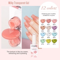 R S Nail Private Label 15ml Gel permanent translucide sans HEMA, vernis à ongles gelée blanc laiteux nude