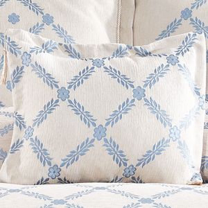Toronto |   Ensemble de couette de massage moderne 6 pièces, taille King 260x240 cm, beige et bleu, luxe, toutes saisons - Product Image 2